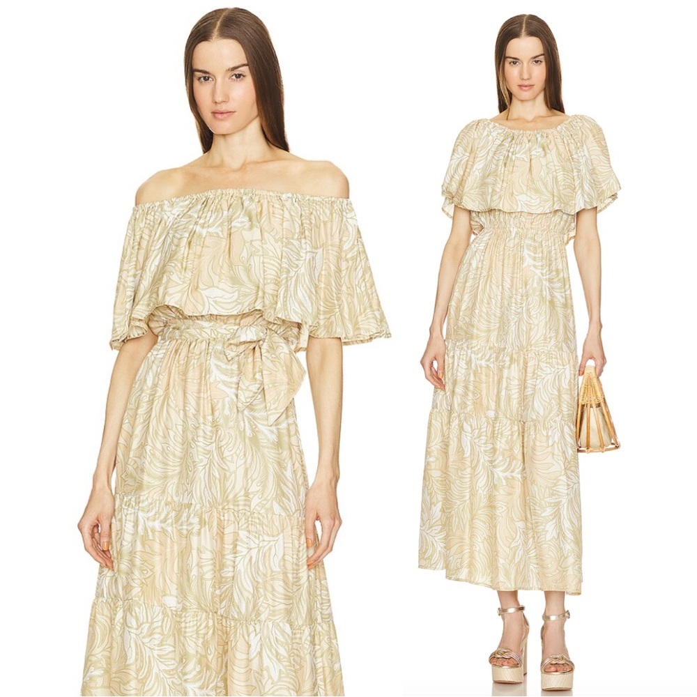 Natalie Martin Naomi Silk Dress in Jungle Print Clay